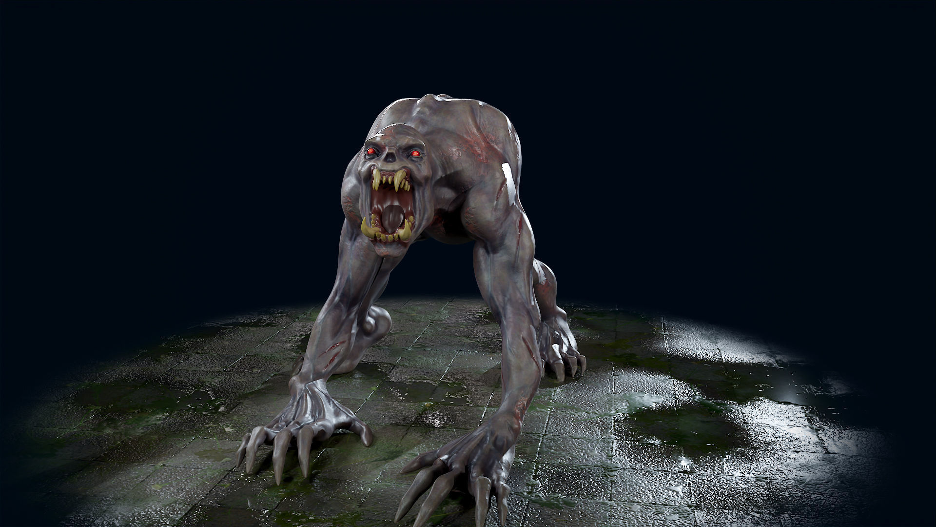 Ghoul Undead - Rigged - Animated - Game Ready Low-poly 3D model_21