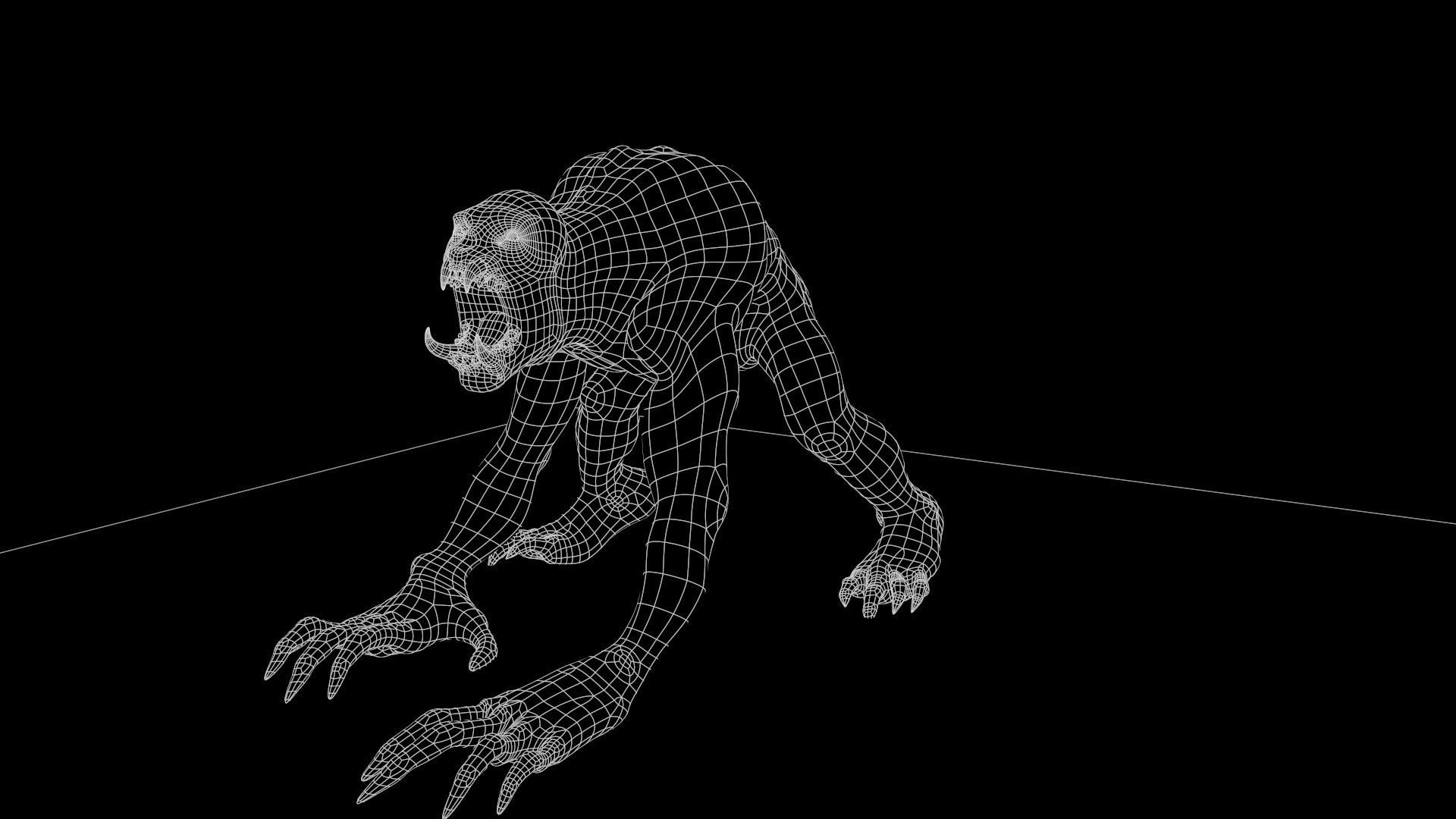 Ghoul Undead - Rigged - Animated - Game Ready Low-poly 3D model_45