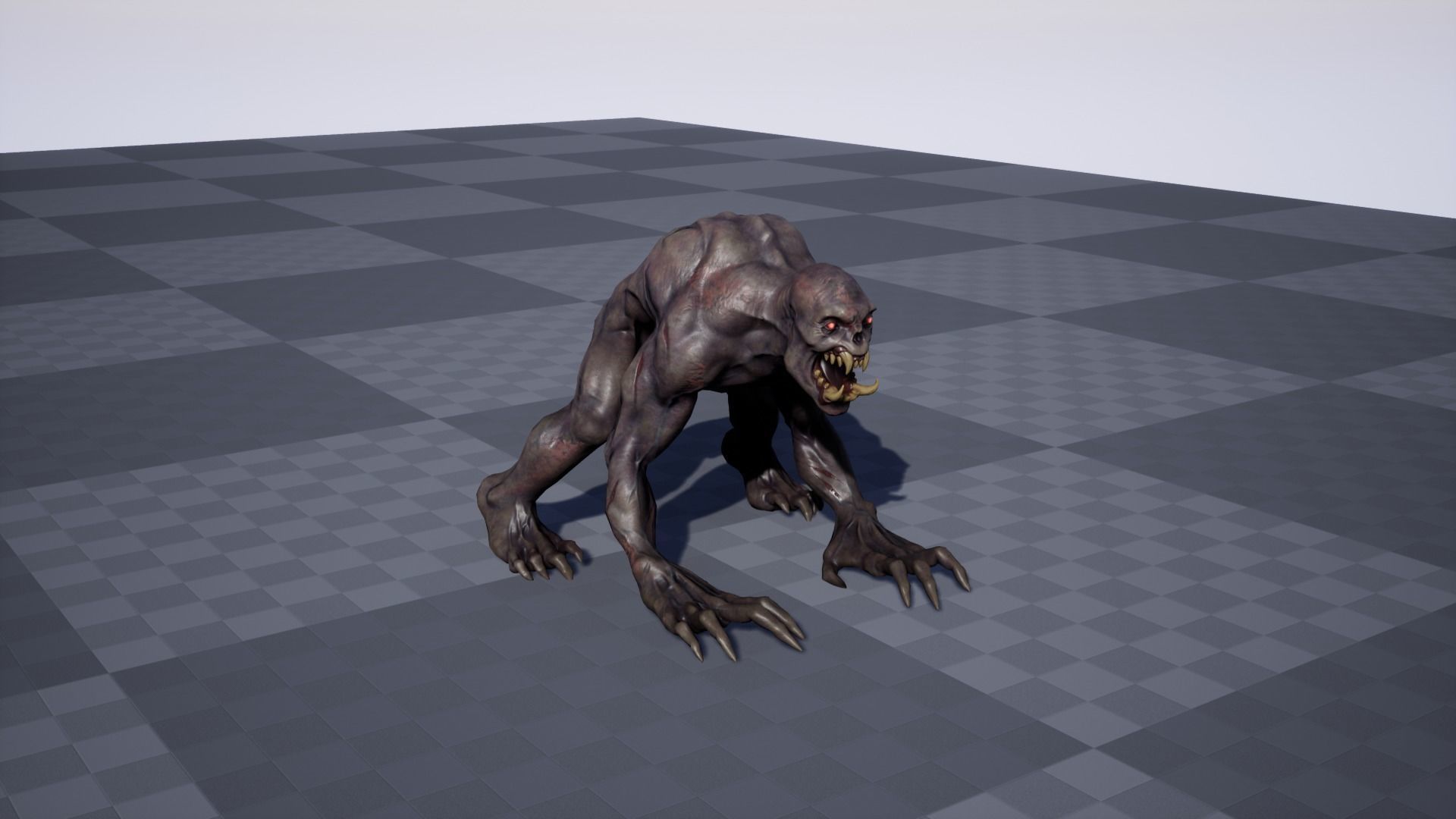 Ghoul Undead - Rigged - Animated - Game Ready Low-poly 3D model_3