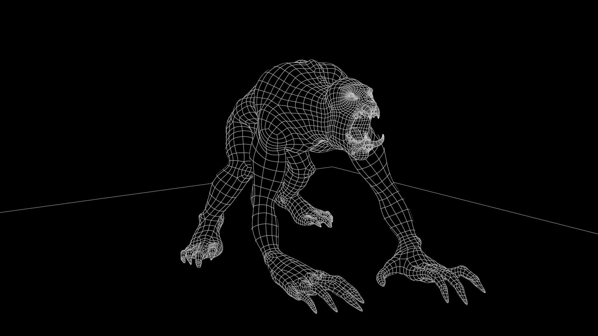 Ghoul Undead - Rigged - Animated - Game Ready Low-poly 3D model_32