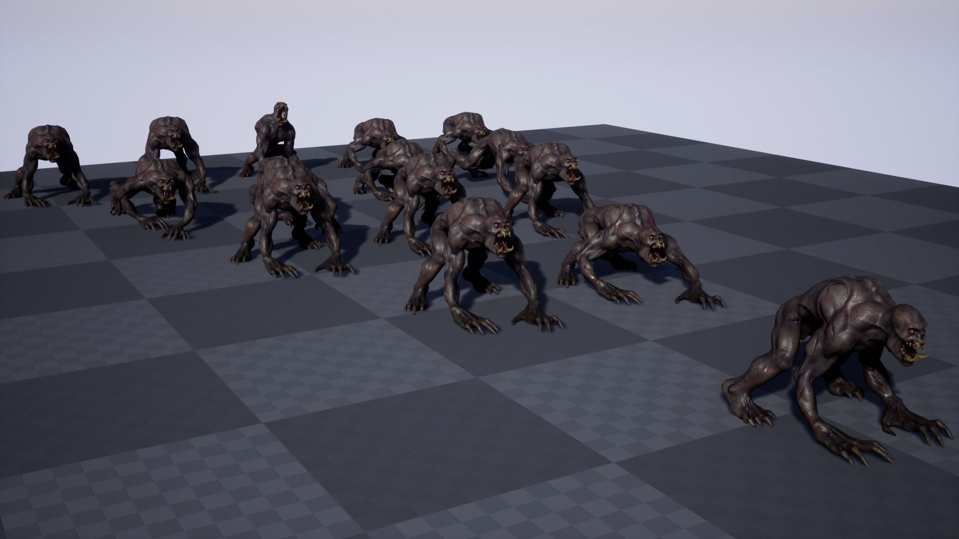 Ghoul Undead - Rigged - Animated - Game Ready Low-poly 3D model_2