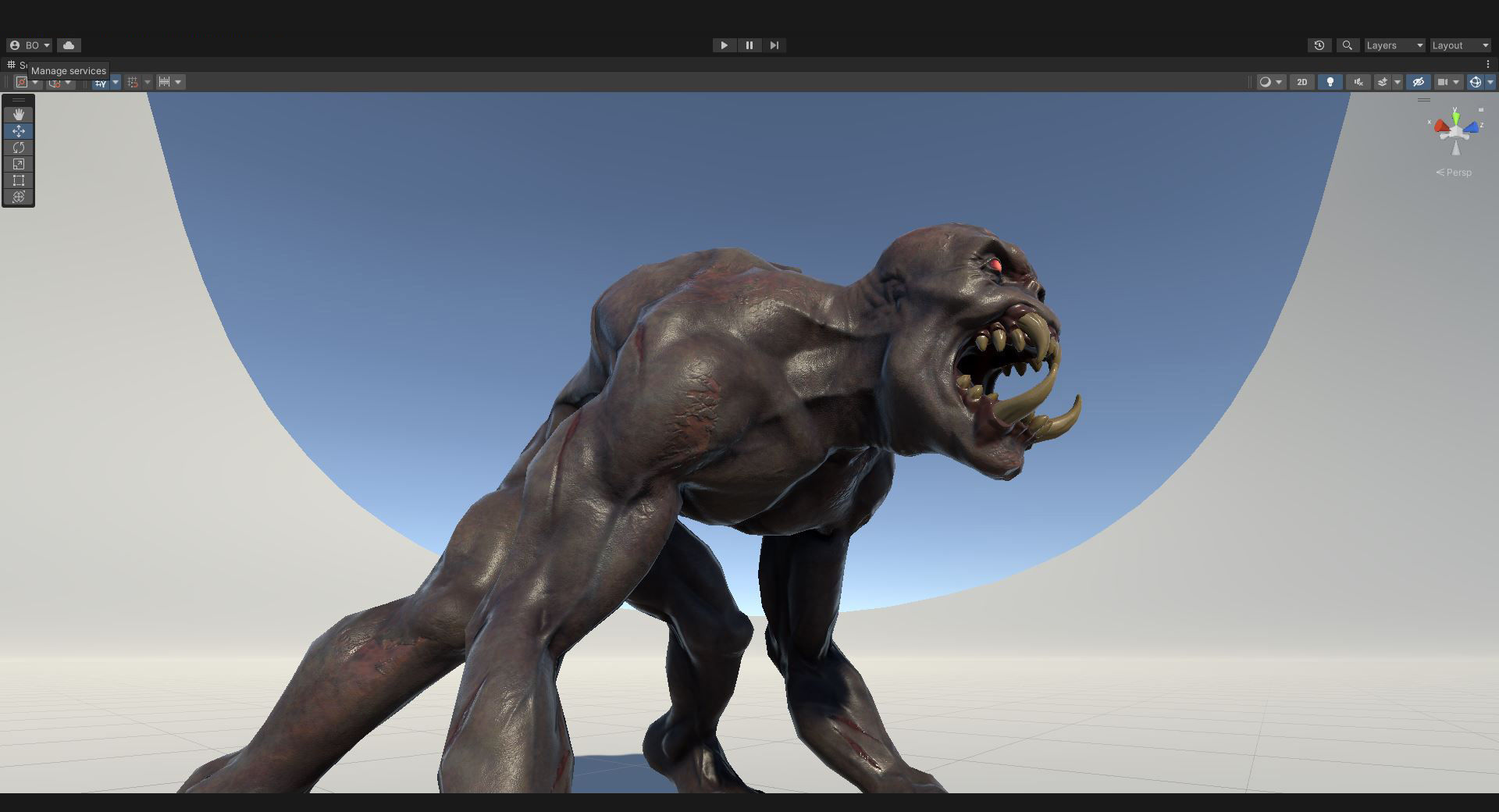 Ghoul Undead - Rigged - Animated - Game Ready Low-poly 3D model_25