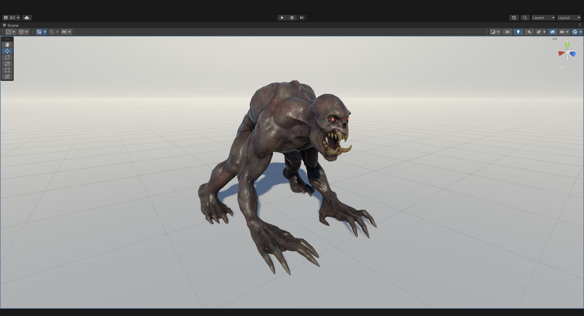Ghoul Undead - Rigged - Animated - Game Ready Low-poly 3D model_22
