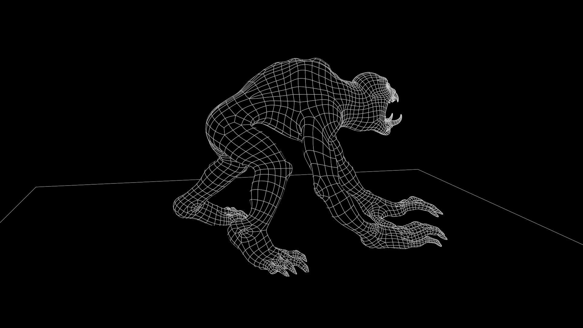 Ghoul Undead - Rigged - Animated - Game Ready Low-poly 3D model_35