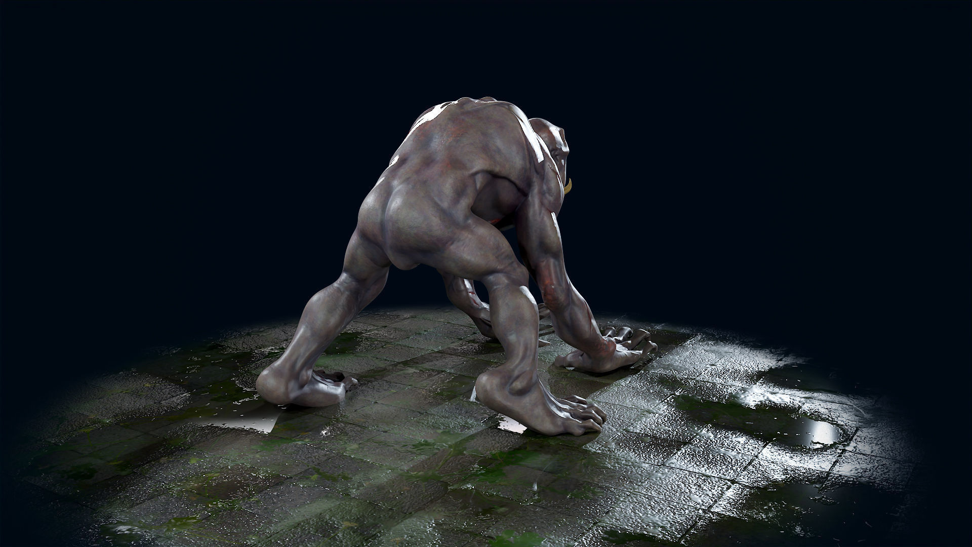 Ghoul Undead - Rigged - Animated - Game Ready Low-poly 3D model_12