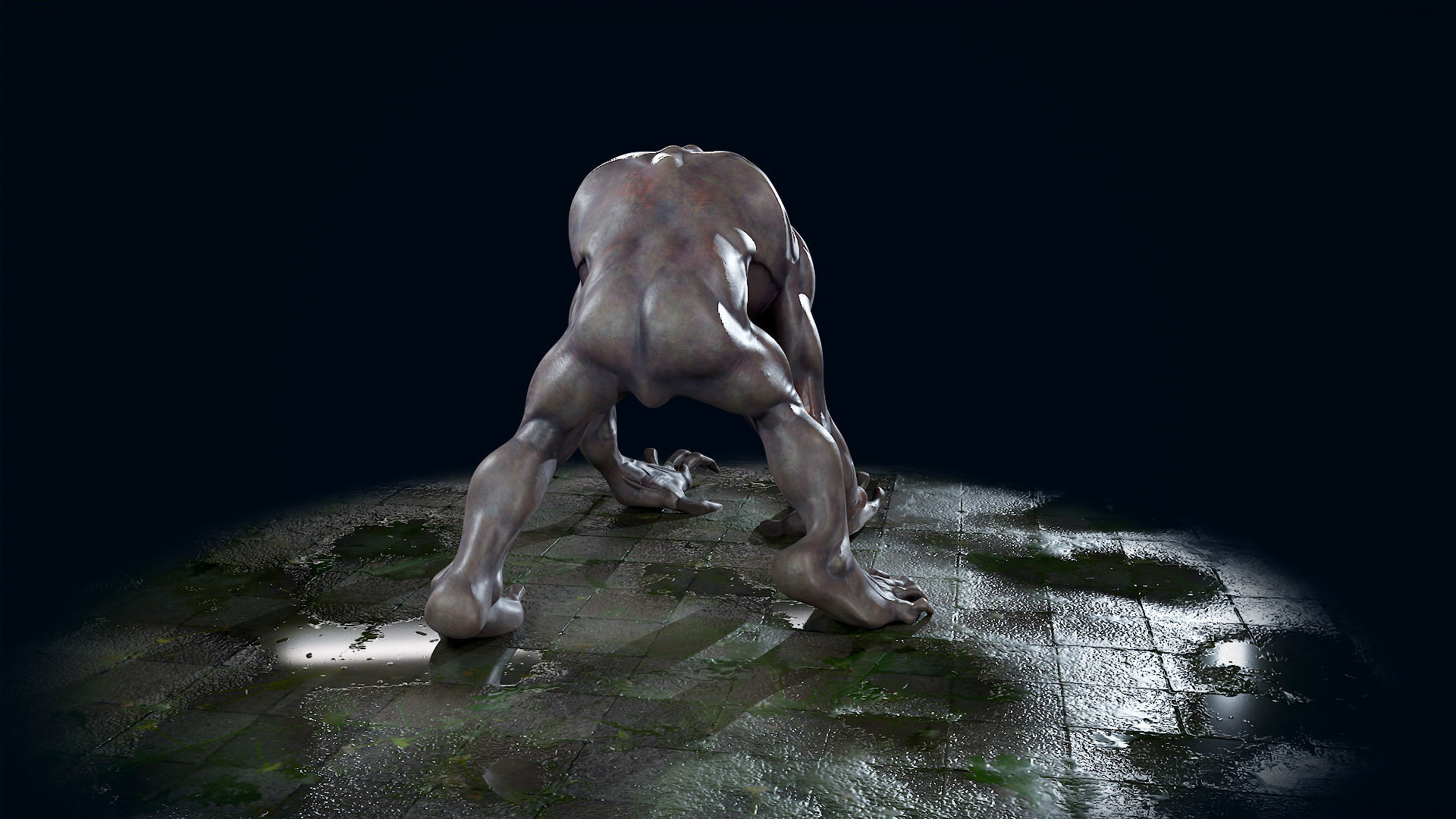 Ghoul Undead - Rigged - Animated - Game Ready Low-poly 3D model_13