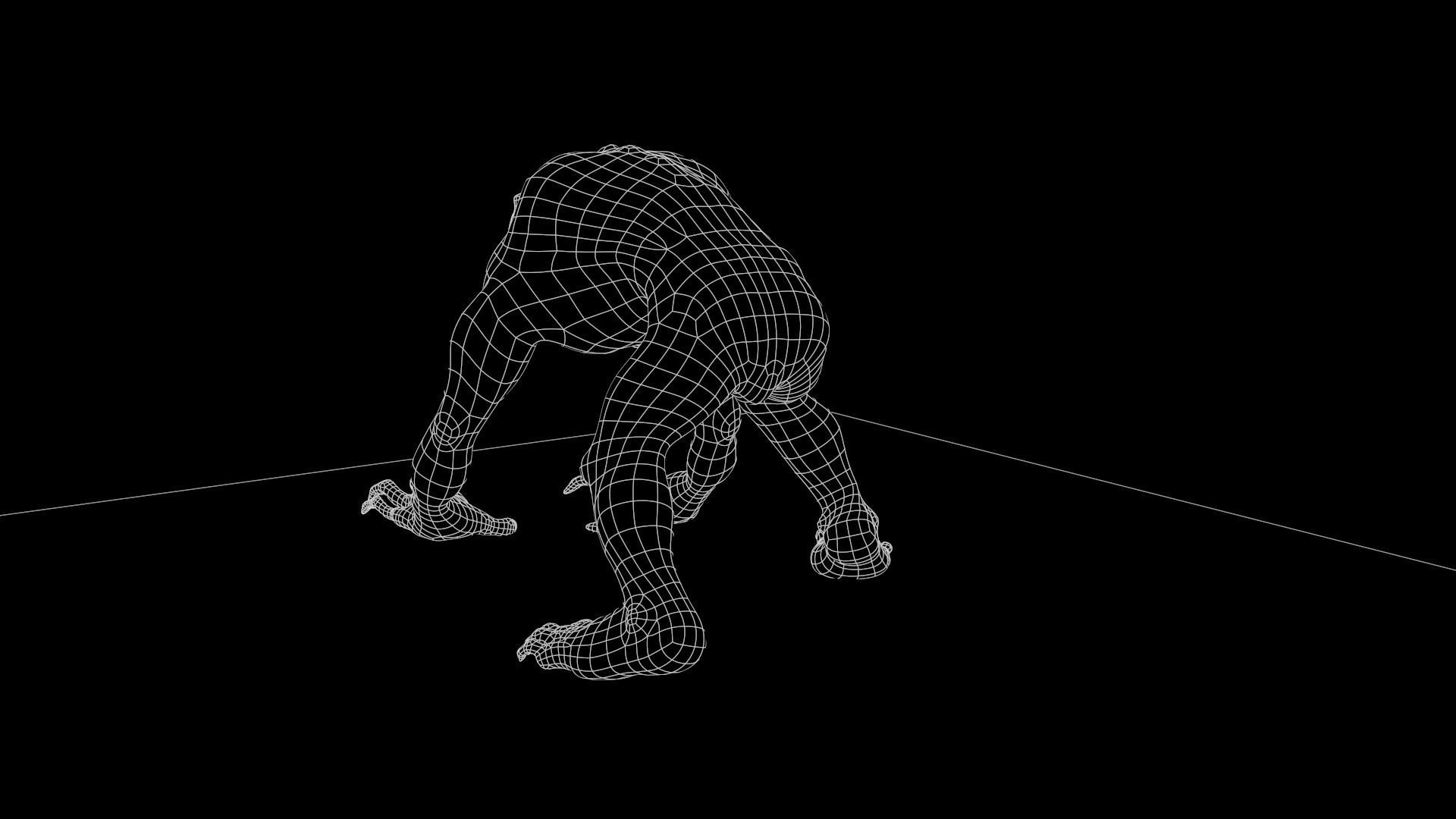 Ghoul Undead - Rigged - Animated - Game Ready Low-poly 3D model_40