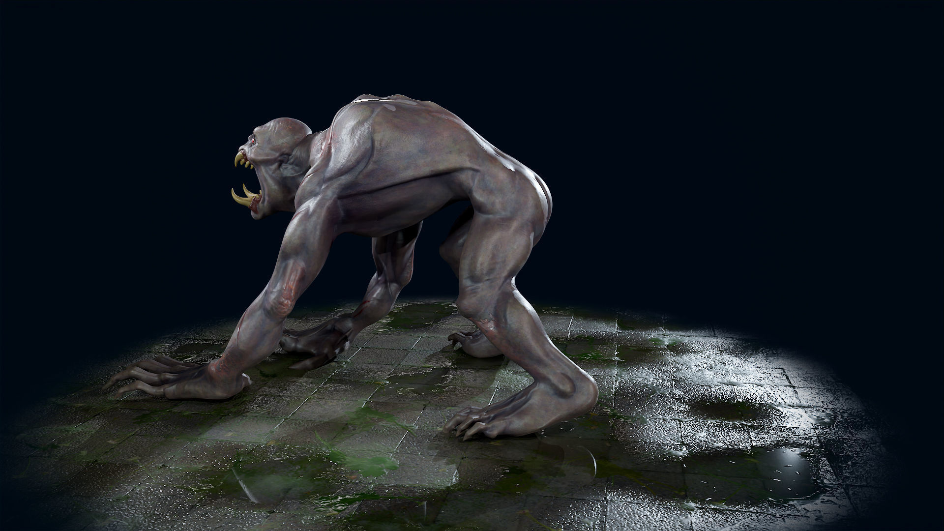 Ghoul Undead - Rigged - Animated - Game Ready Low-poly 3D model_17