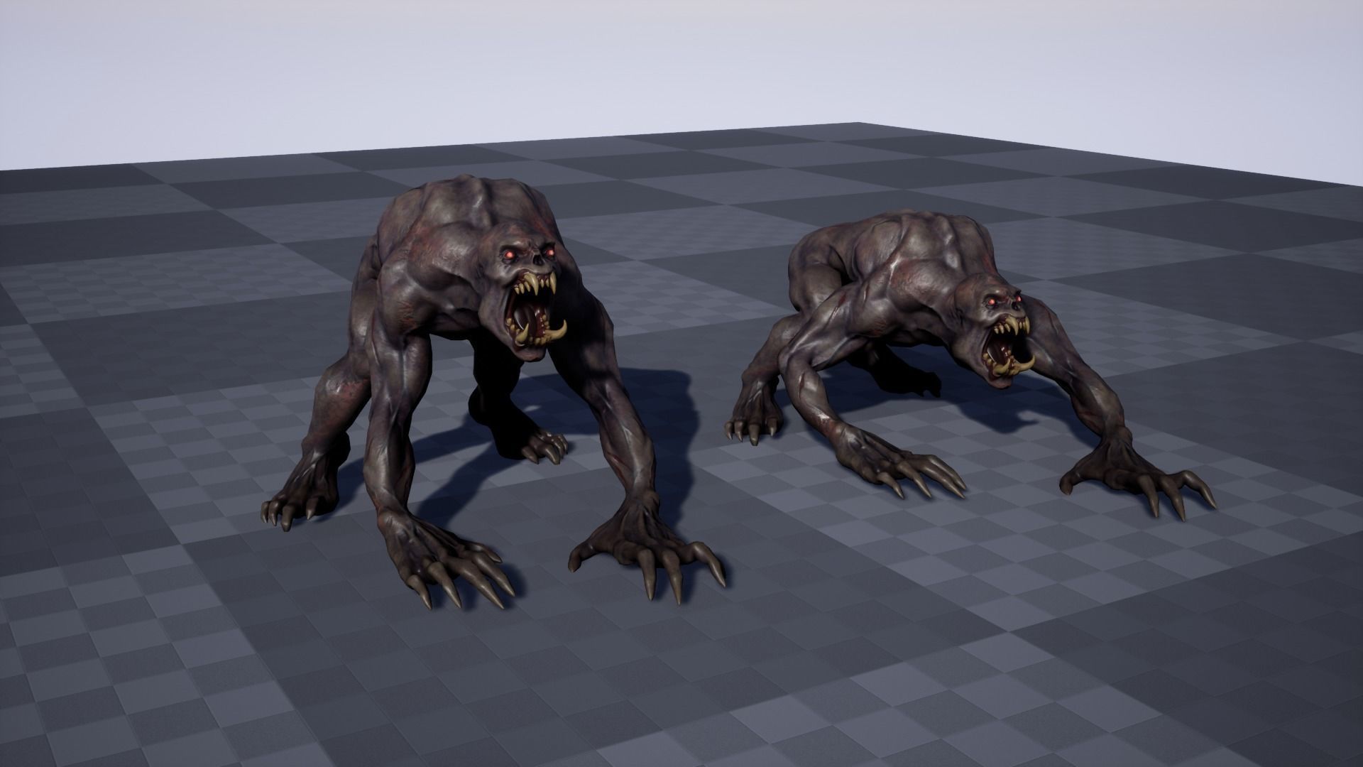 Ghoul Undead - Rigged - Animated - Game Ready Low-poly 3D model_4