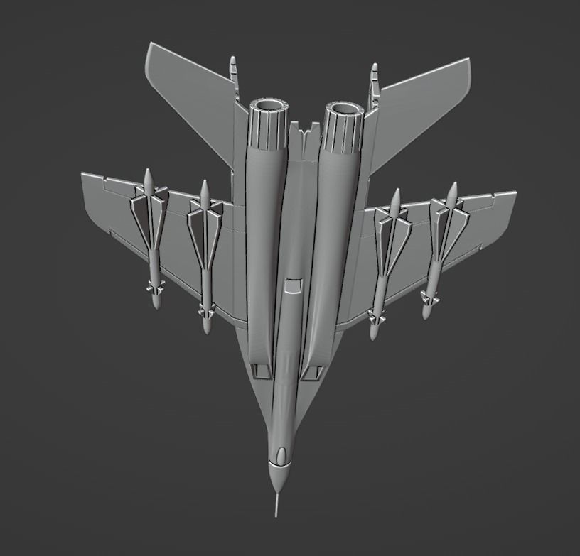 Mikoyan MiG-29 Fulcrum-A 3D print model_4