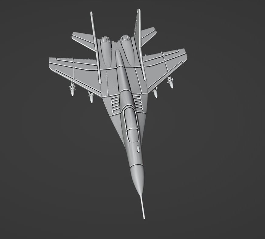 Mikoyan MiG-29 Fulcrum-A 3D print model_3