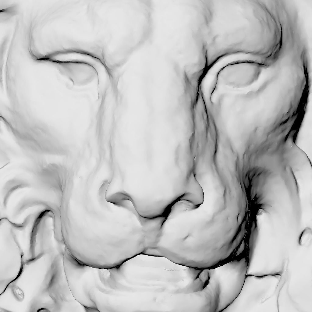 Cameo head lion 3D print model_5