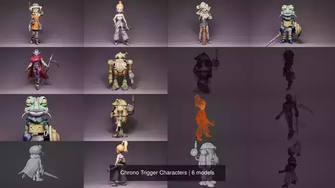 Chrono Trigger Characters 3D Model Collection