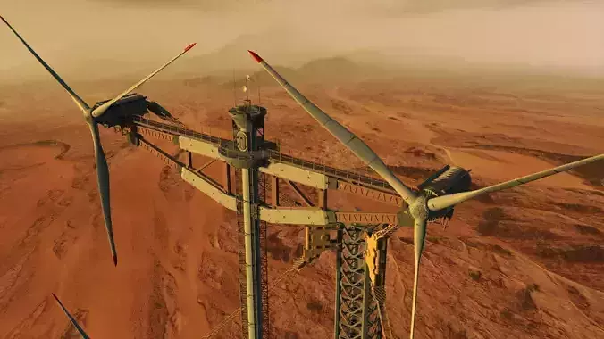 Sci-Fi Wind turbine 1 3D model