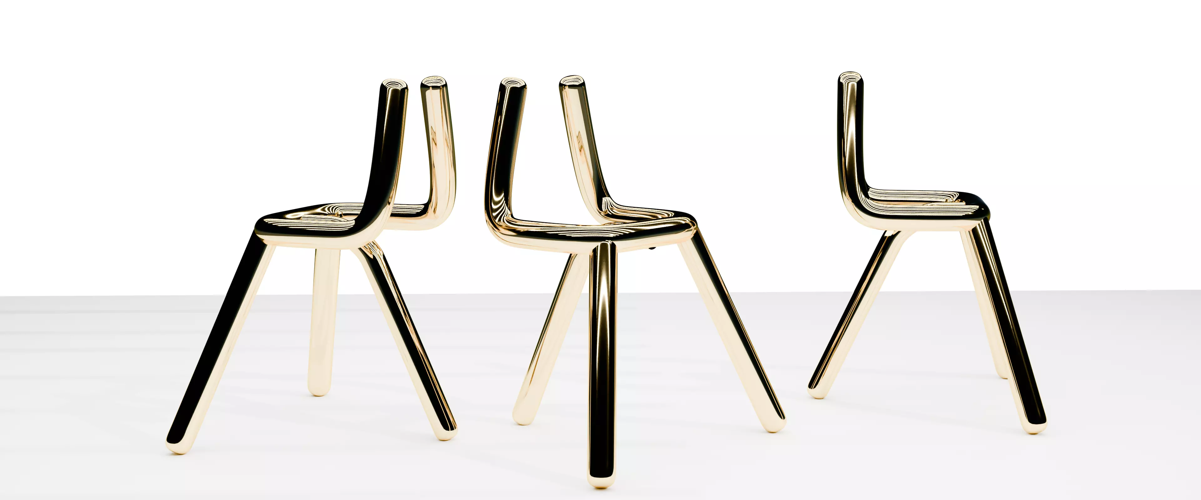 chair golden blender cycles render new design 3D model