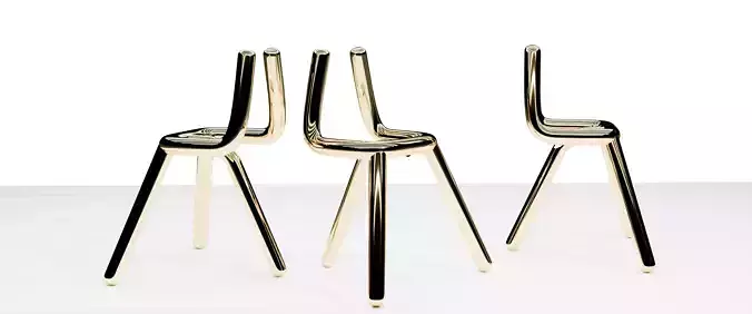 chair golden blender cycles render new design