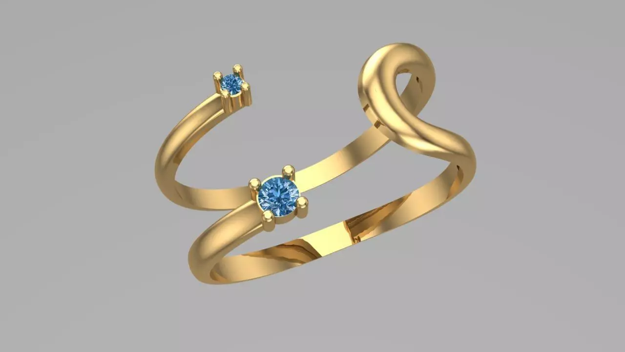 free simple minimal ring Free 3D print model