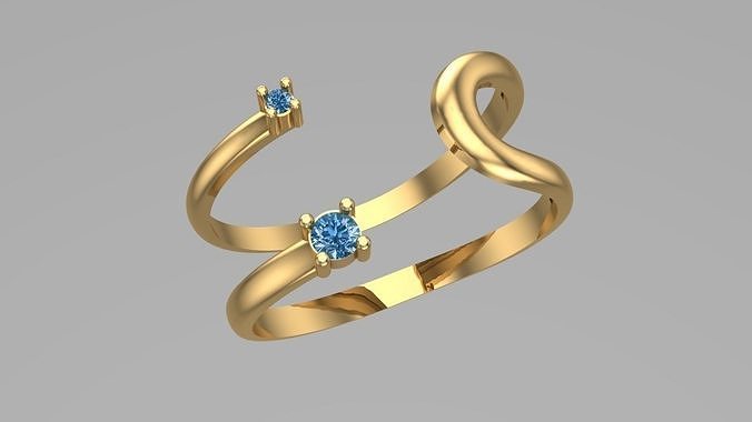 free simple minimal ring Free 3D print model