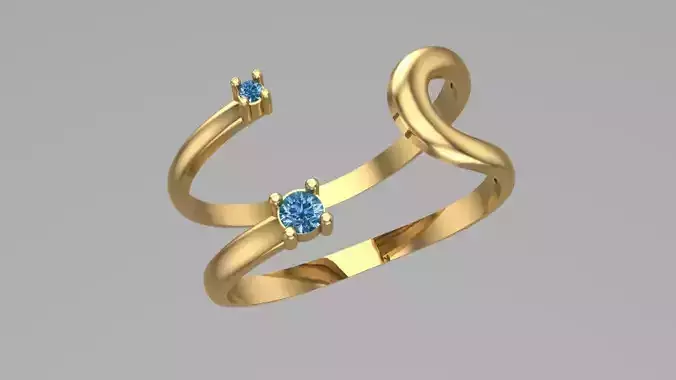 free simple minimal ring Free 3D print model