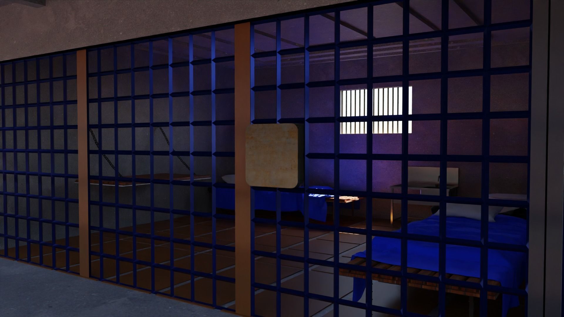 Prison Interior Low-poly 3D model_2