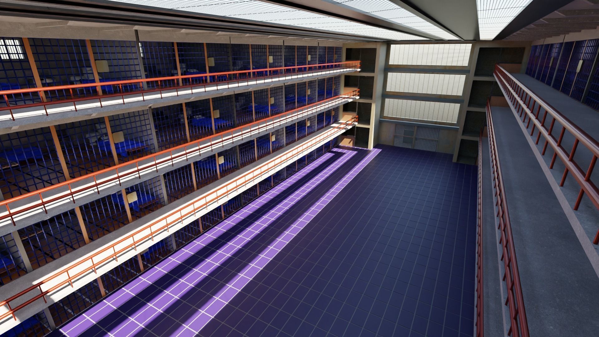 Prison Interior Low-poly 3D model_6