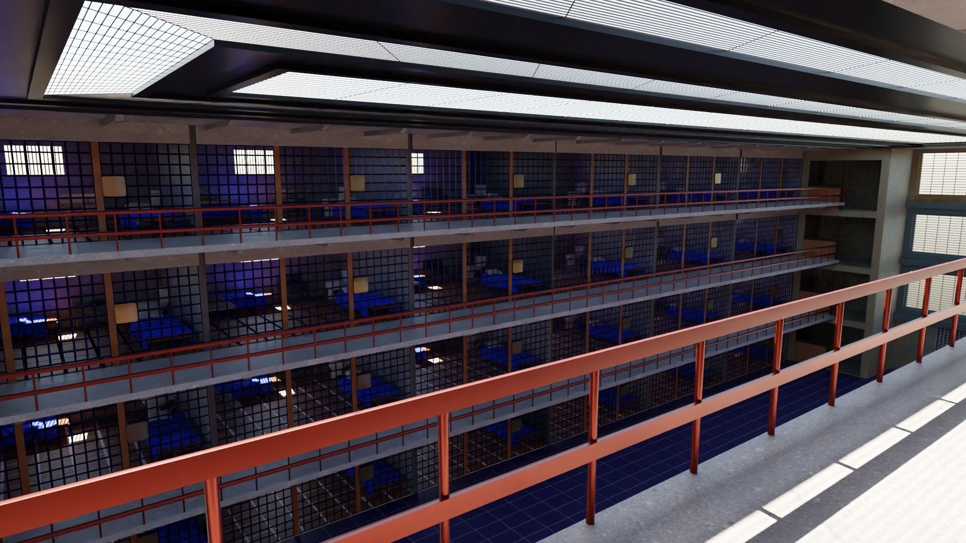 Prison Interior Low-poly 3D model_4