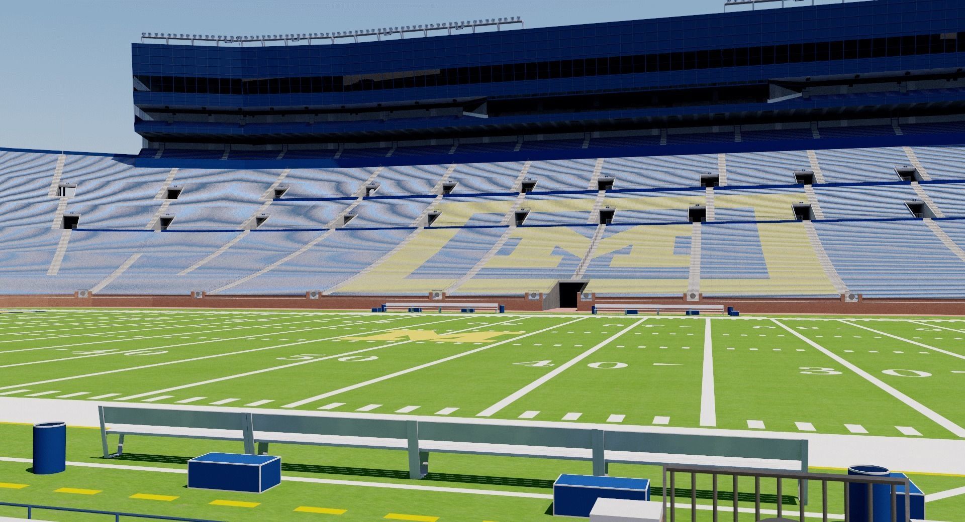 Michigan Stadium - USA 3D model_9