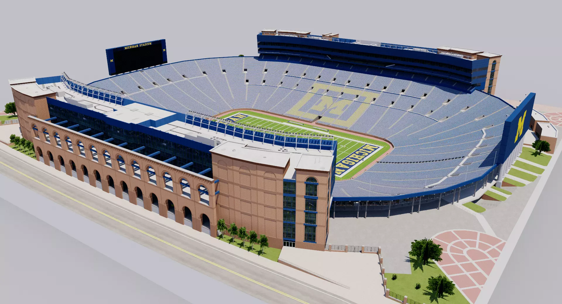 Michigan Stadium - USA 3D model_0