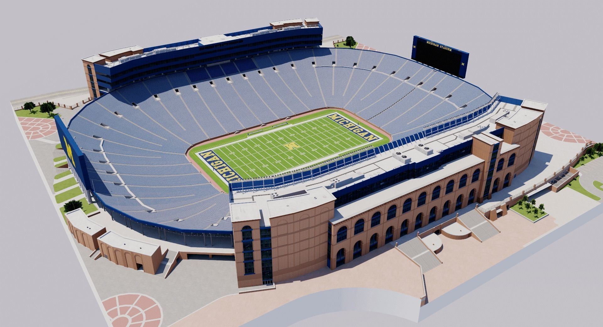 Michigan Stadium - USA 3D model_2