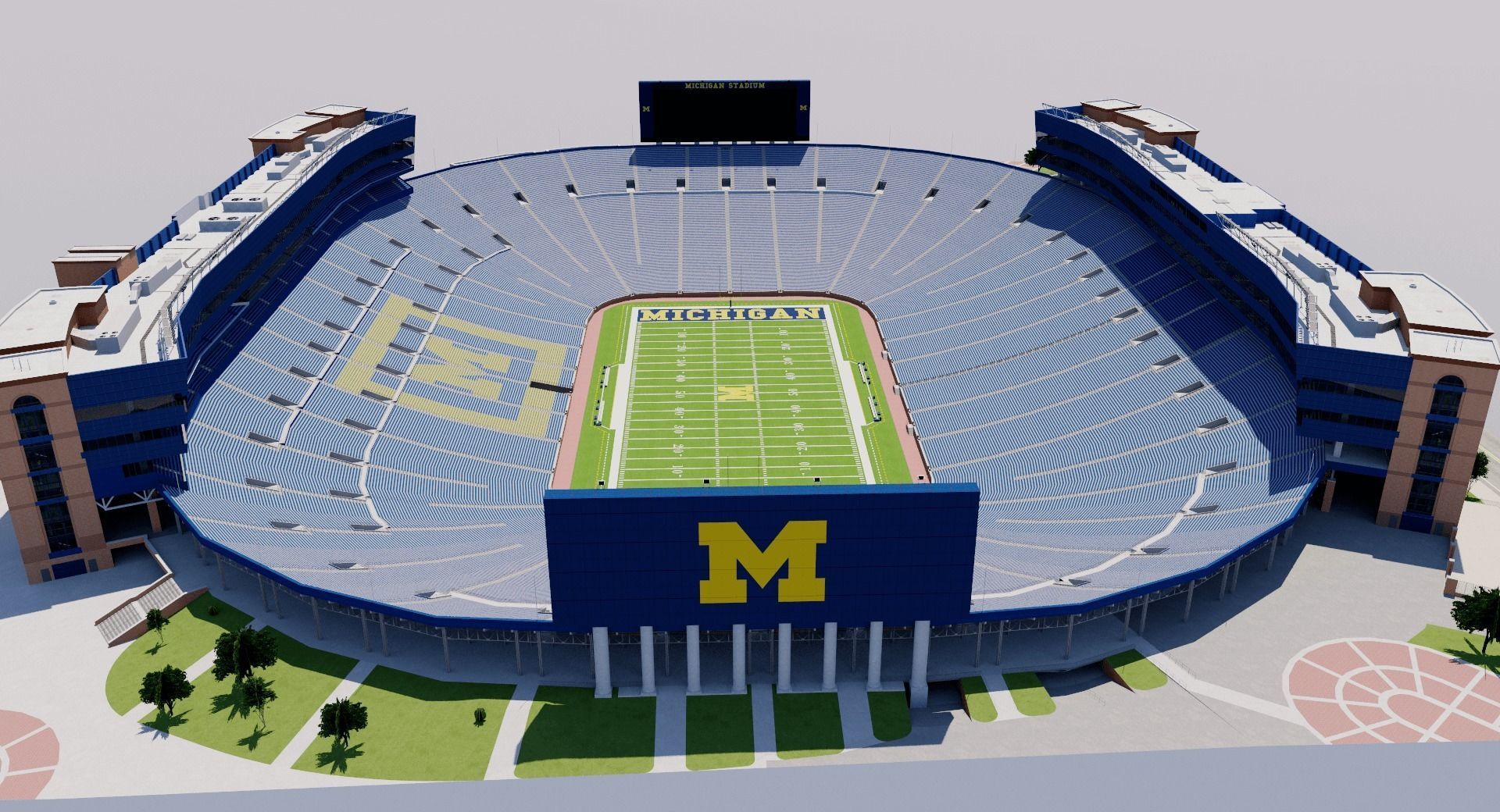 Michigan Stadium - USA 3D model_4