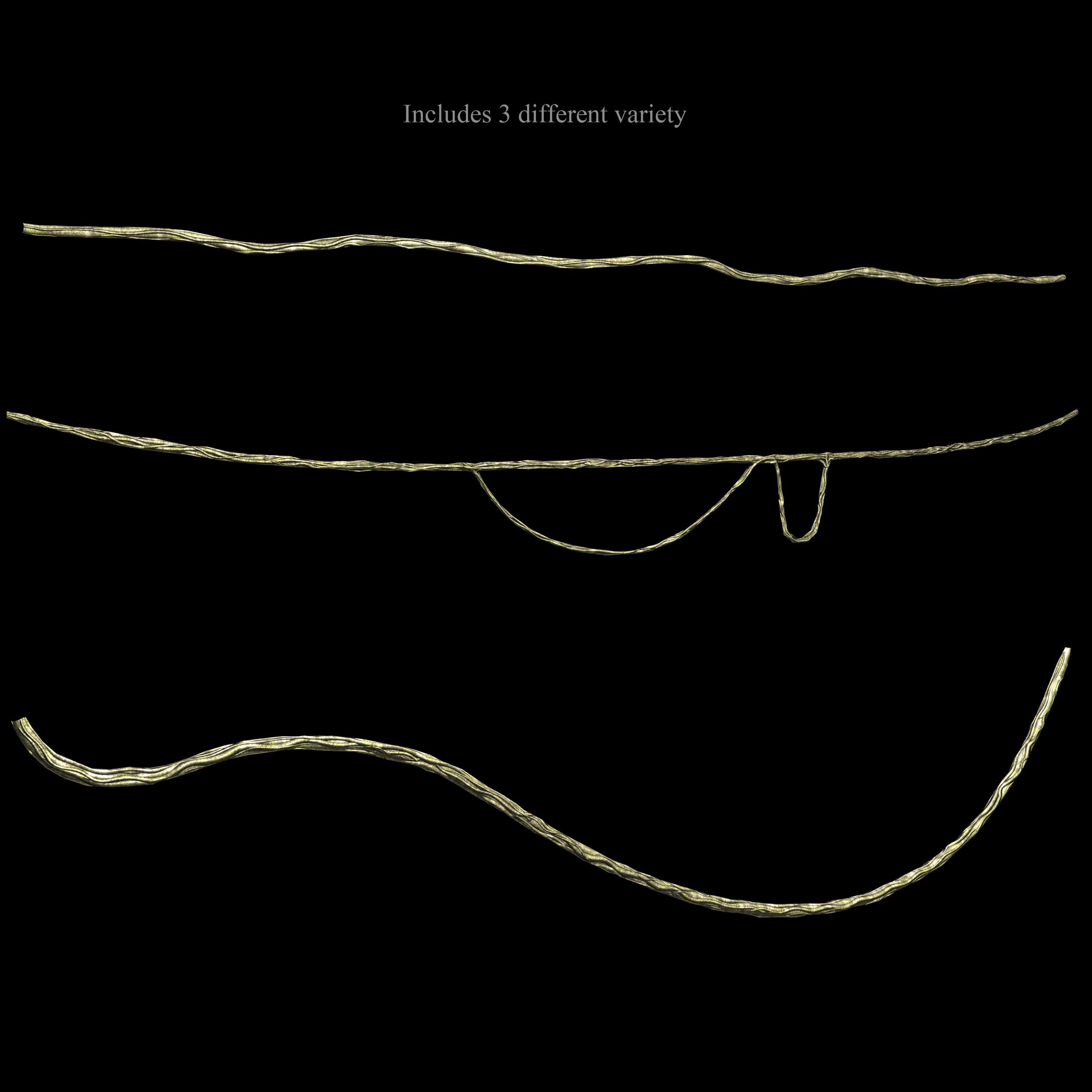 Vines in forest Low-poly 3D model_4