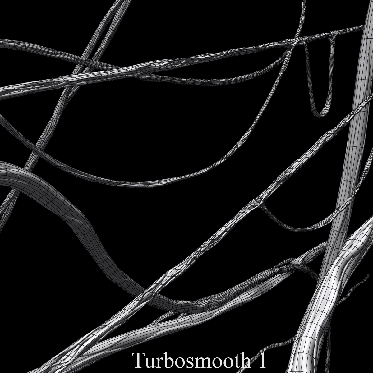 Vines in forest Low-poly 3D model_3