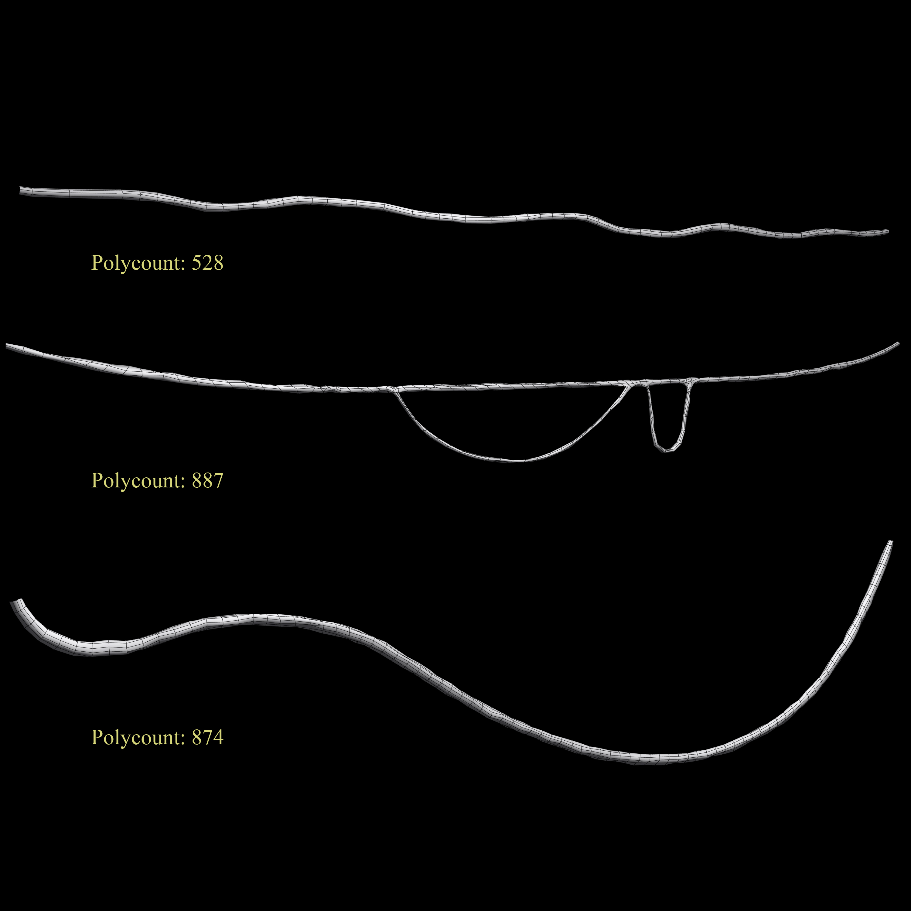 Vines in forest Low-poly 3D model_5