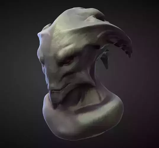ALIEN HEAD3 high poly sculpt