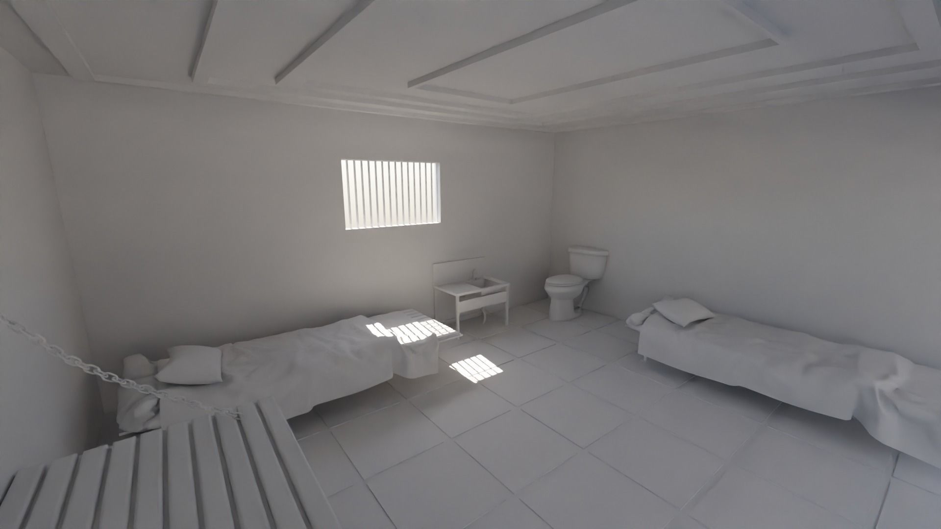 Prison Interior Low-poly 3D model_3