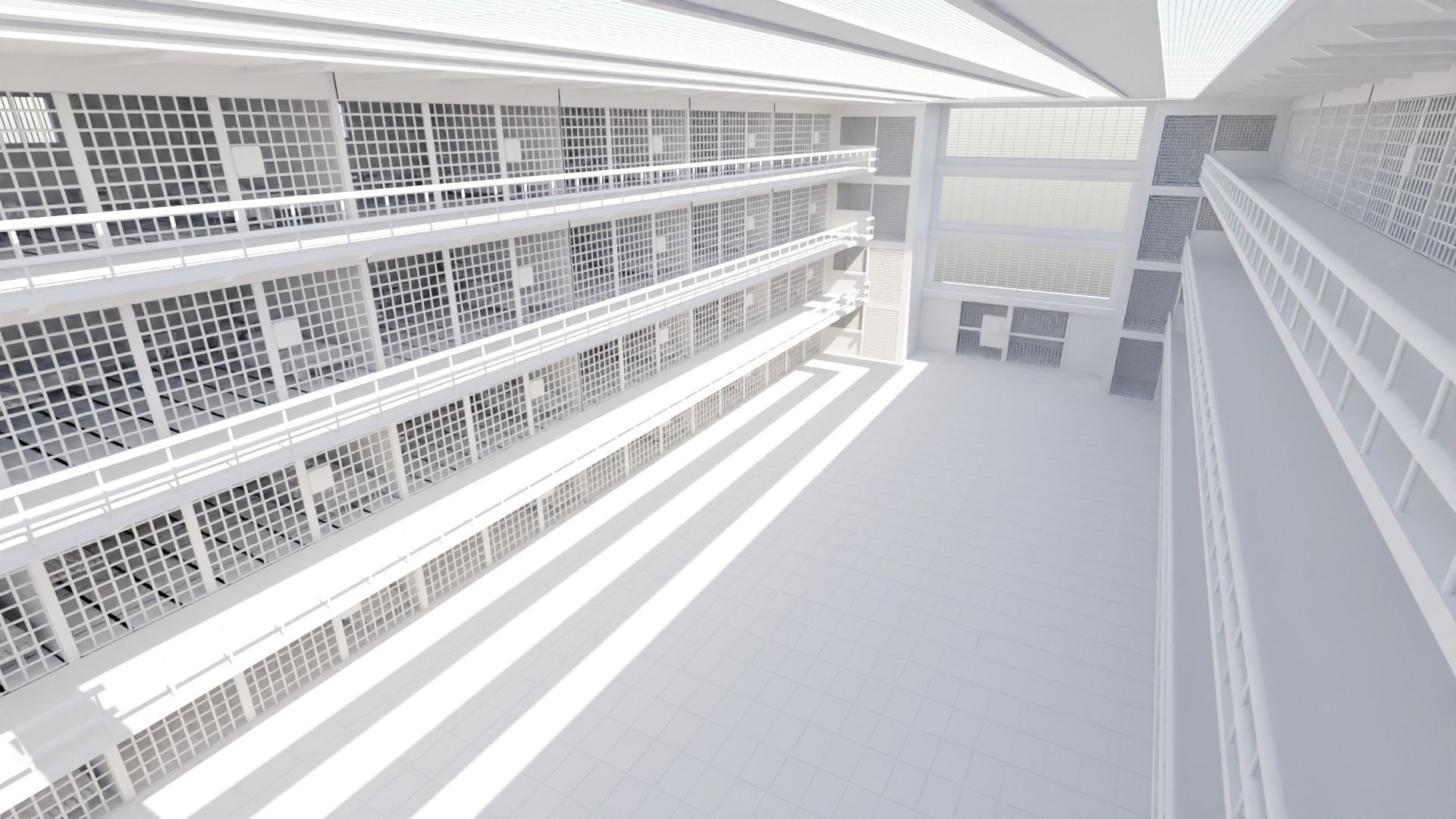 Prison Interior Low-poly 3D model_6