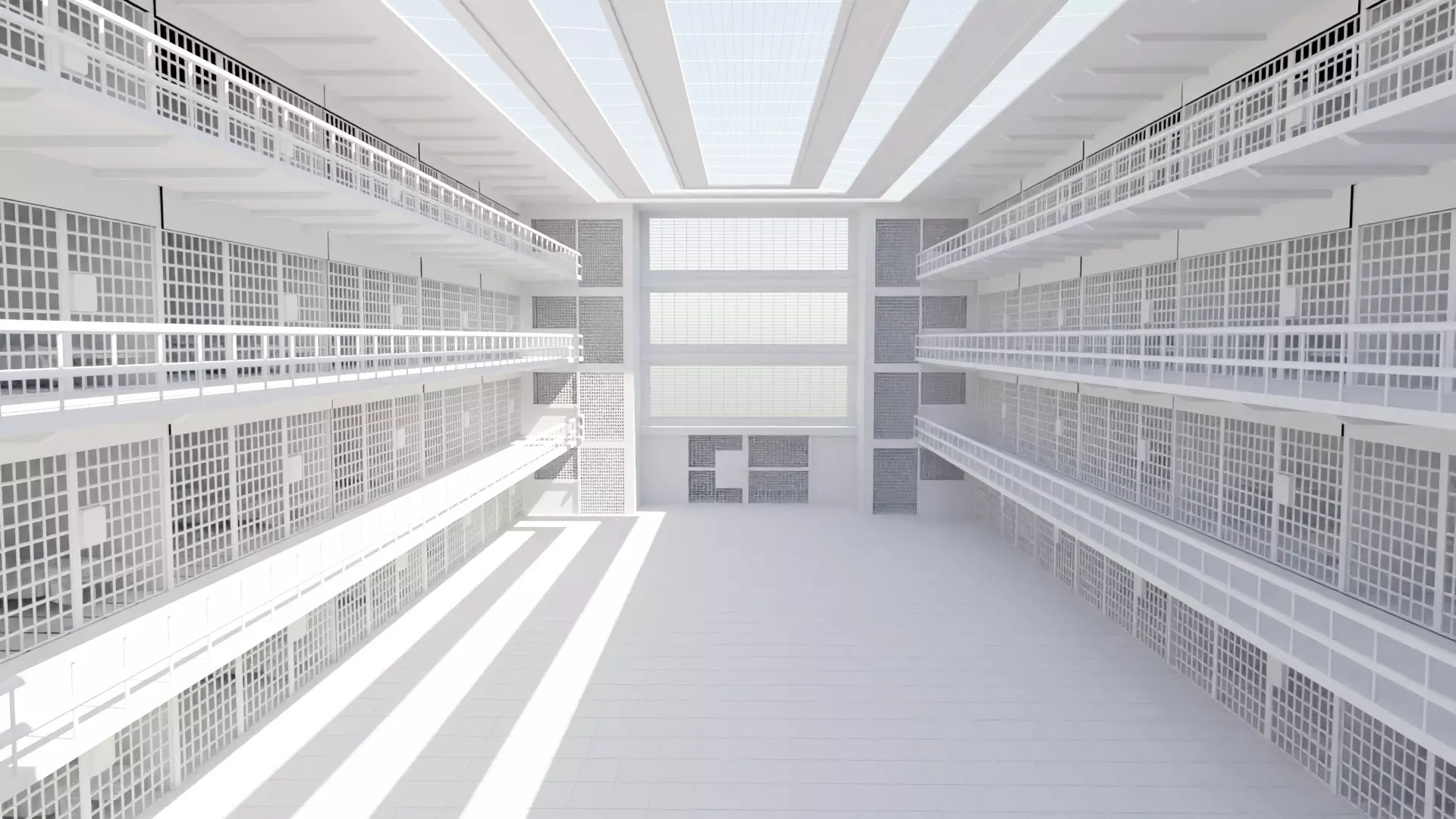 Prison Interior Low-poly 3D model_0