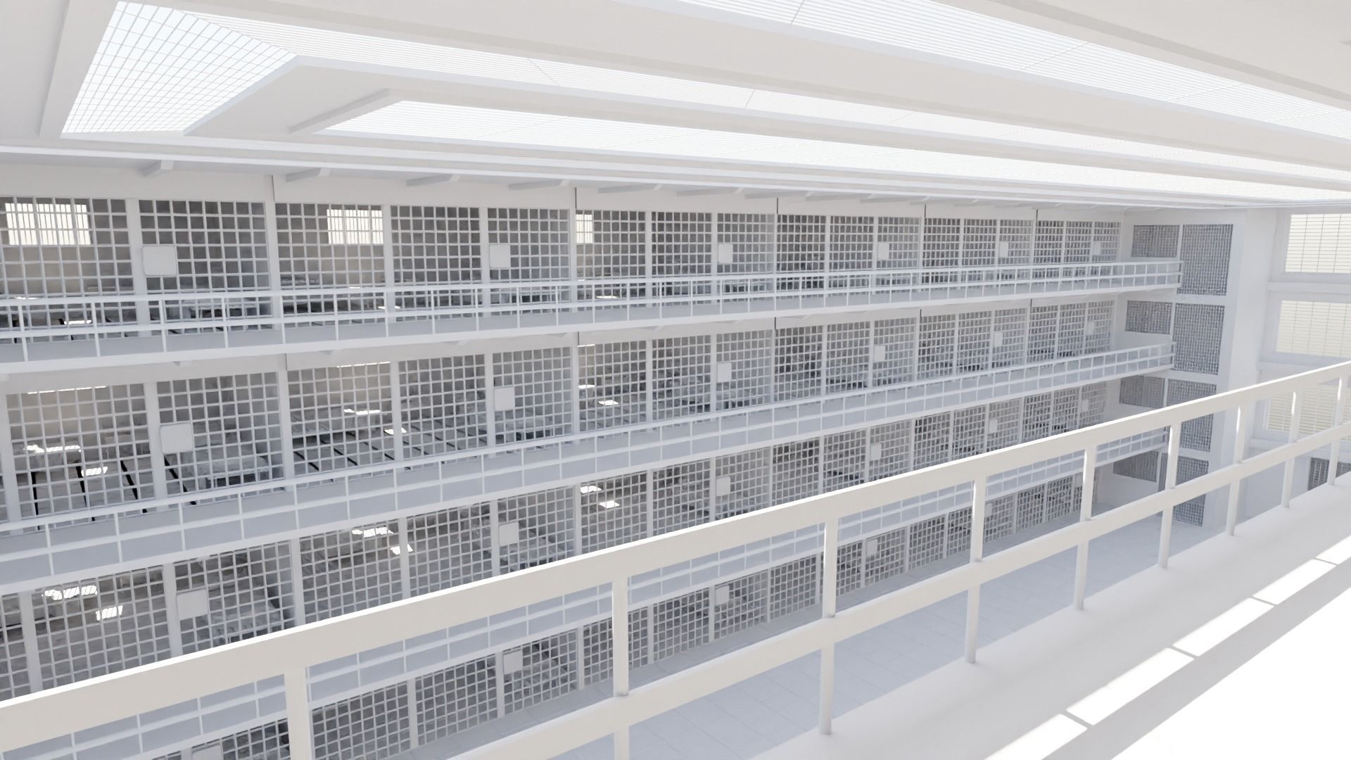 Prison Interior Low-poly 3D model_4