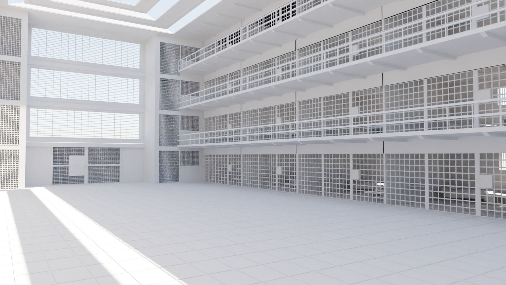 Prison Interior Low-poly 3D model_2