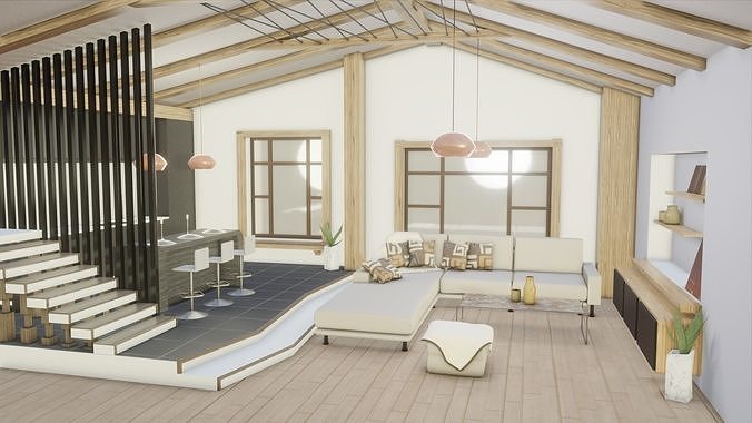 Living Room Interior Design 3D model