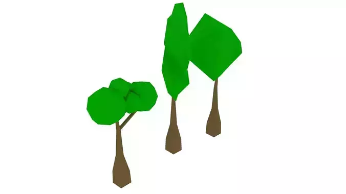 Low Poly Game Ready Trees Low-poly 3D model