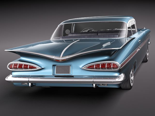 Chevrolet Impala 1959 coupe 3D model_5