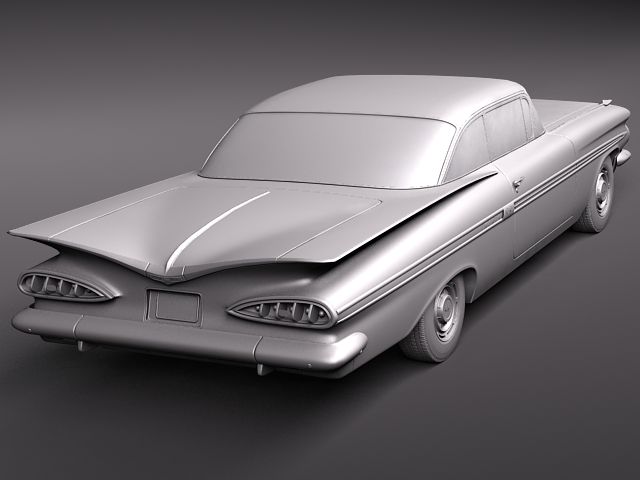 Chevrolet Impala 1959 coupe 3D model_8