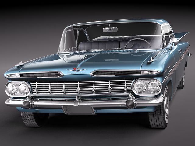 Chevrolet Impala 1959 coupe 3D model_1