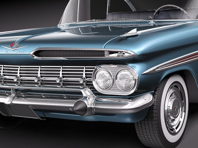 Chevrolet Impala 1959 coupe 3D model_2