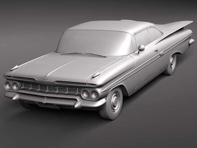 Chevrolet Impala 1959 coupe 3D model_11
