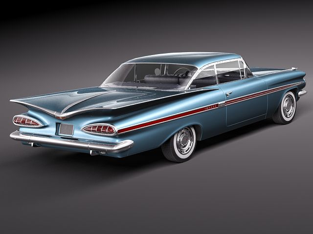 Chevrolet Impala 1959 coupe 3D model_4