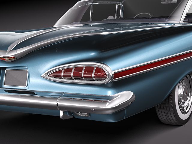 Chevrolet Impala 1959 coupe 3D model_3