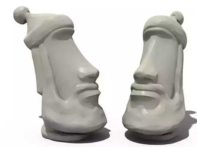 Christmas on Easter Island 3D print model