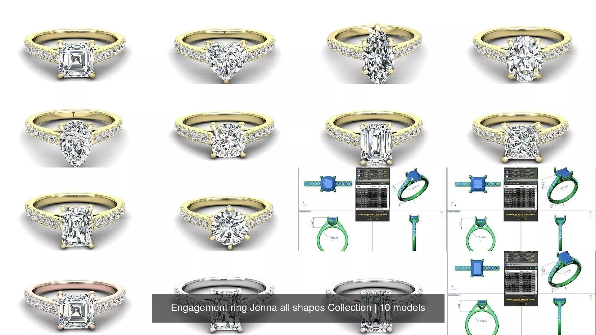 Engagement ring Jenna all shapes Collection _0